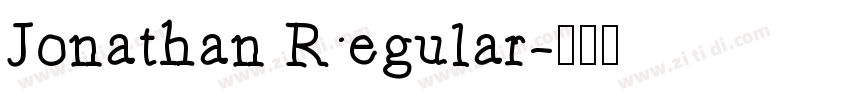 Jonathan Regular字体转换